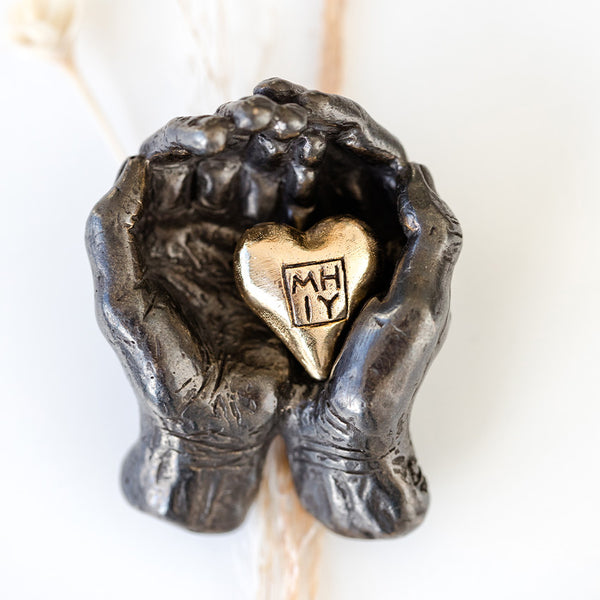 Comfort Hand Sculpture + Heart  Objects of Comfort – My Hand In